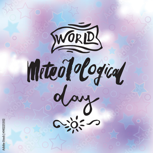 Greeting card of the World Meteorological Day