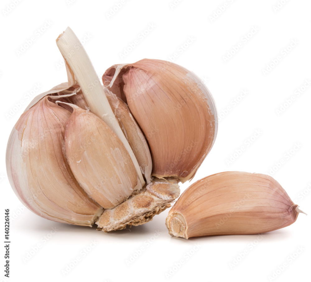 Obraz premium Garlic bulb isolated on white background cutout