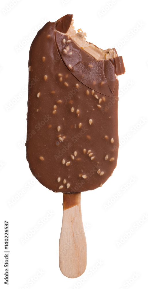 Ice cream on stick in chocolate glaze Ice cream on stick in chocolate glaze