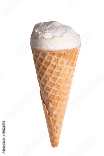 Ice cream in waffle