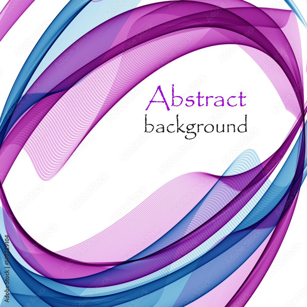 White background with abstract blue and purple waves Stock Vector ...