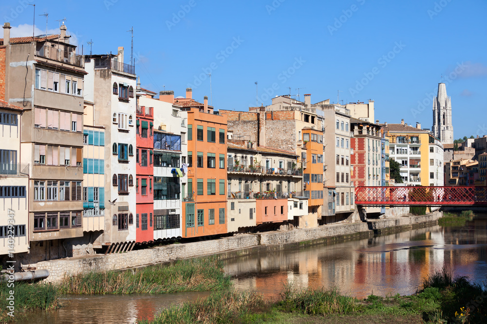 City of Girona Skyline in Spain