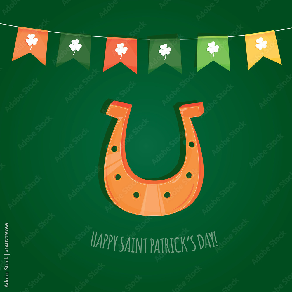 Modern vector illustration of Saint Patrick's Day. Saint Patrick's Day invitation. Modern vector illustration of Saint Patrick's Day. Saint Patrick's Day invitation.