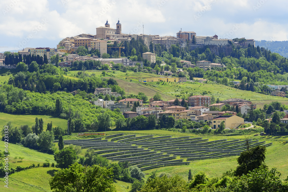 Picturesque landscape in Marche Italy