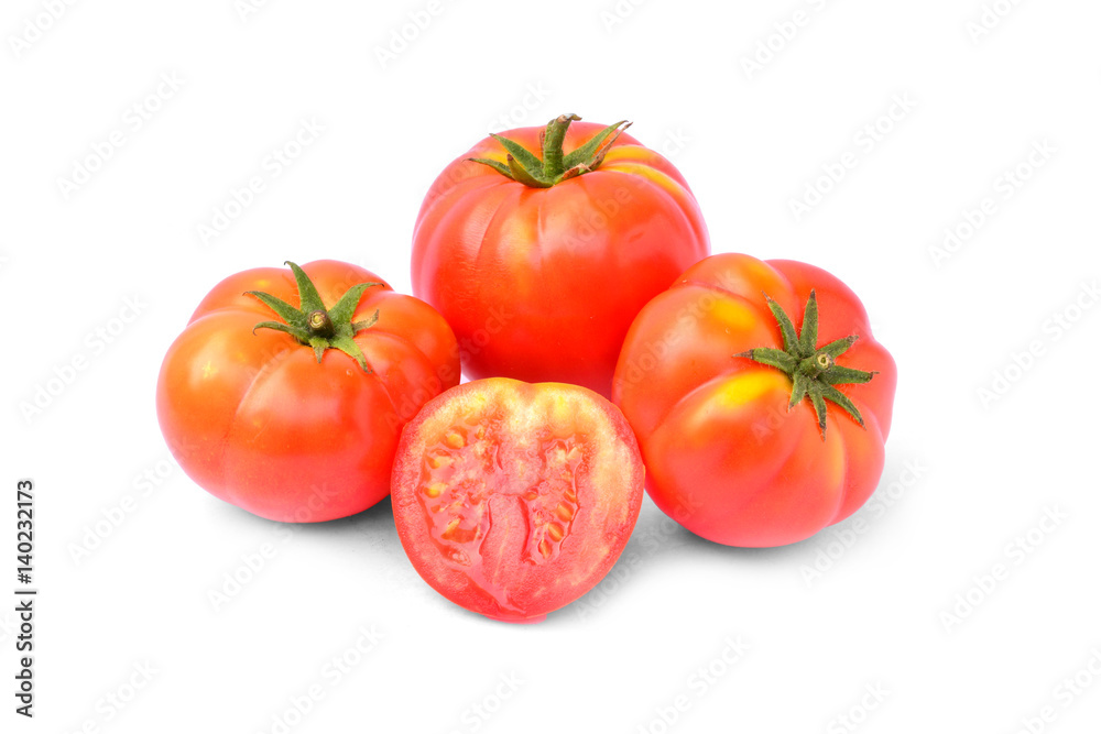 Fresh red tomato isolated on white background Fresh red tomato isolated on white background
