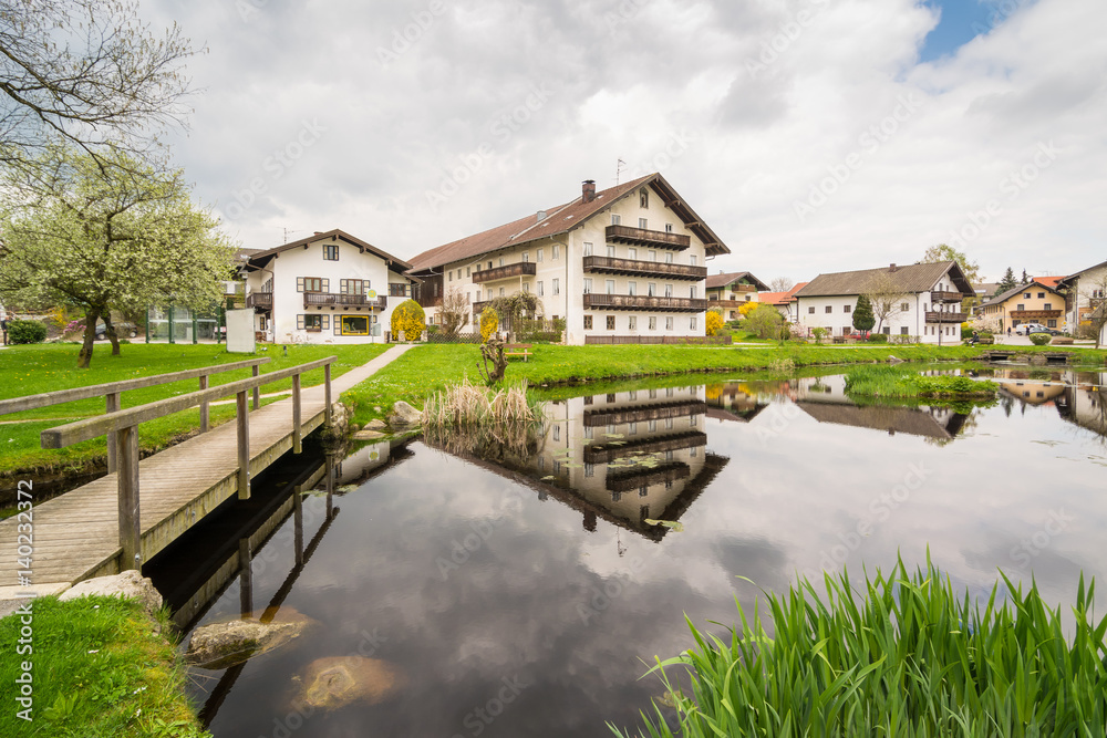 Frühling in Breitbrunn am Chiemsee, Bayern in Deutschland