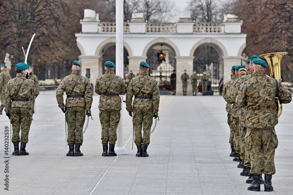 Tomb of the Unknown Soldier. Poland Warsaw - obrazy, fototapety, plakaty 