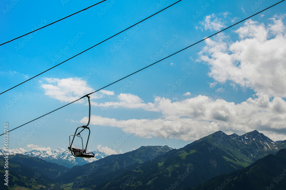 chairlift in the Tyrolean mountains - Austria