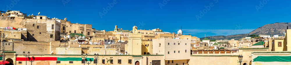 View of Fes Medina from Rcif Square, Morocco View of Fes Medina from Rcif Square, Morocco