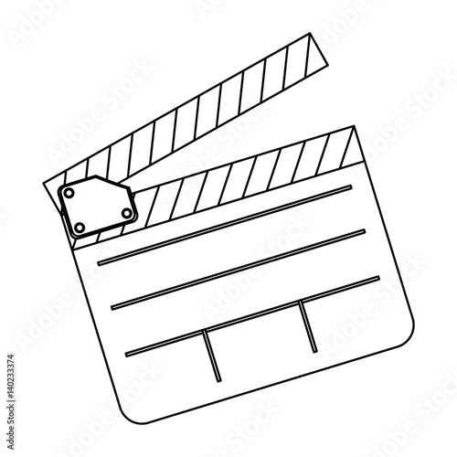 clapper board film icon, vector illustraction design image