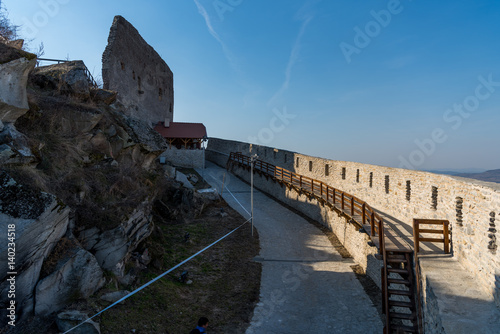 Old medieval fort in Deva from Romania photo