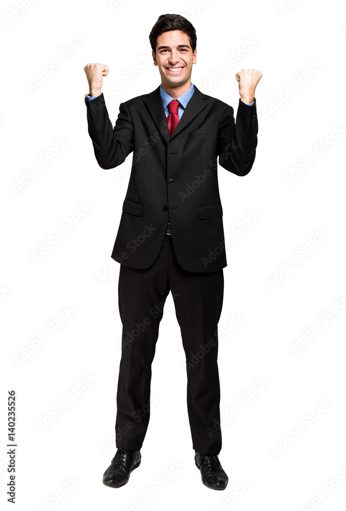 Successfull businessman isolated on white Successfull businessman isolated on white