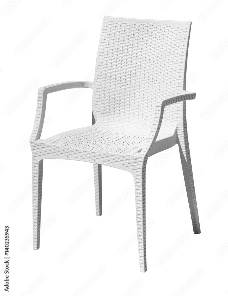 White plastic chair