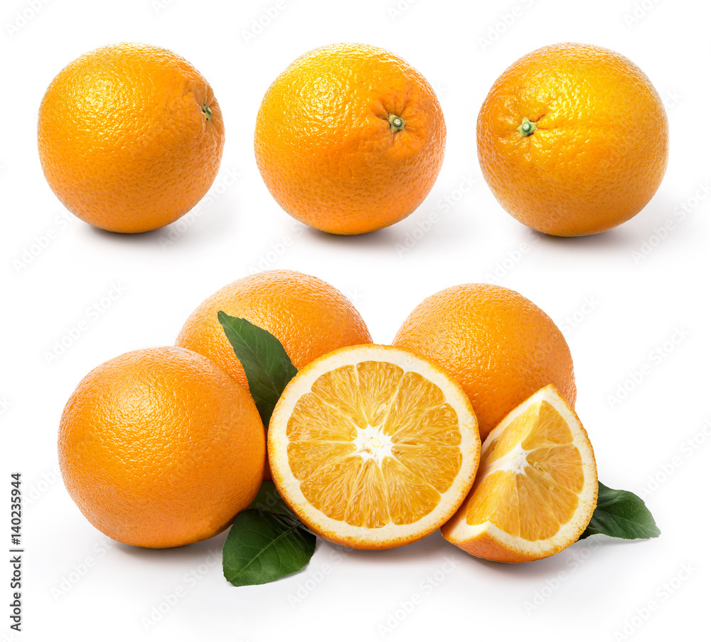 Ripe orange isolated