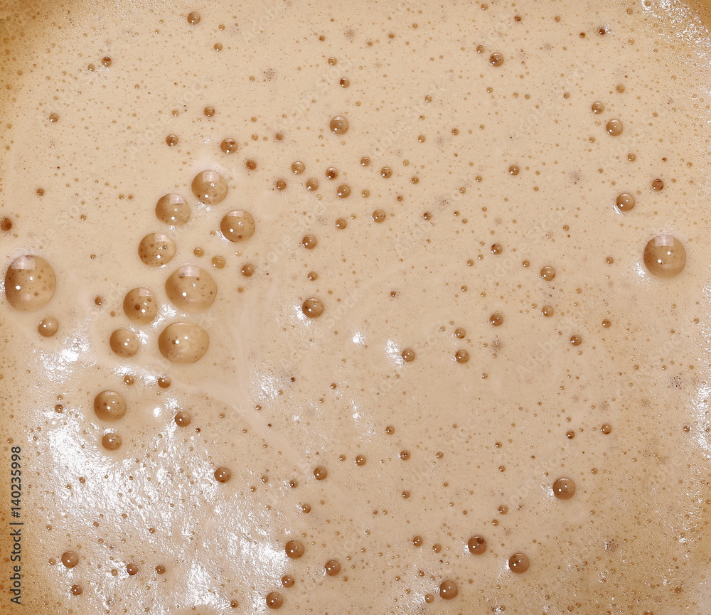 close up of foam coffee with bubbles texture and background, top view close up of foam coffee with bubbles texture and background, top view