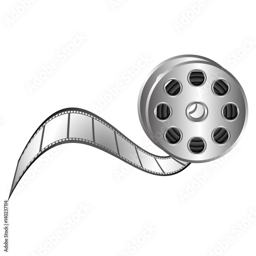 color movie film clipart icon, vector illustraction design image