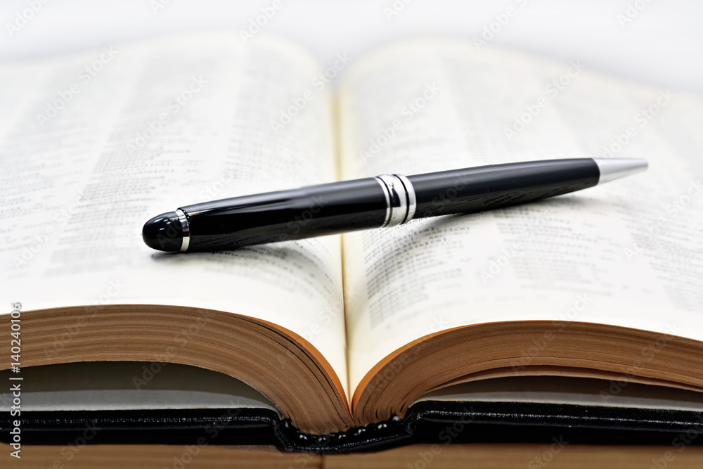 Old books with pen. Old books with pen.