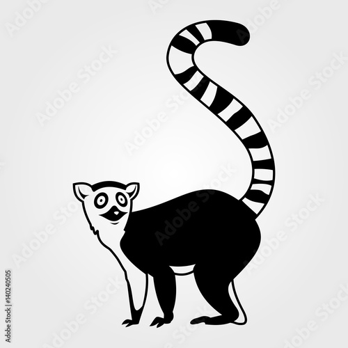 Lemur icon on a white background