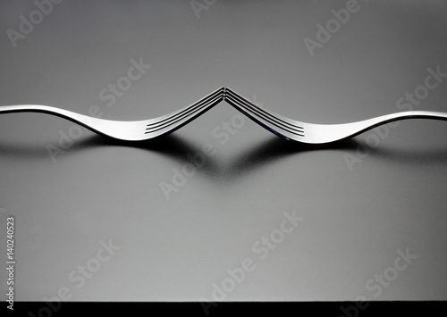 Cutlery as fine art with beautiful light