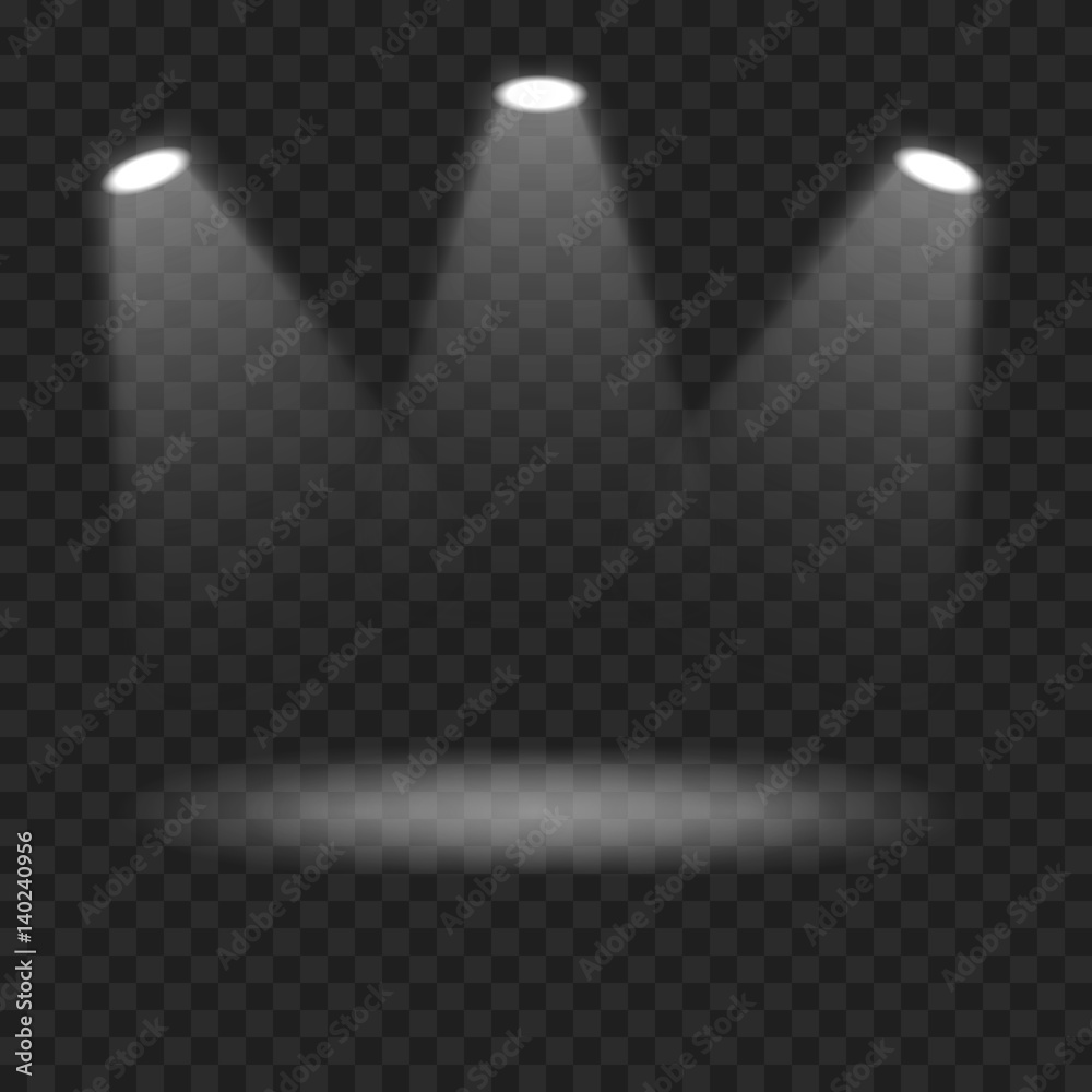 Bright 2024 white spotlights