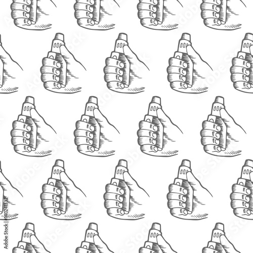 vape doodle seamless vector pattern