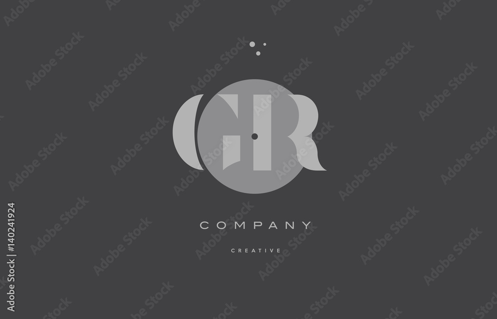 gr g r grey modern alphabet company letter logo icon gr g r grey modern alphabet company letter logo icon