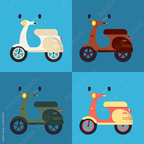 Colorful scooter set