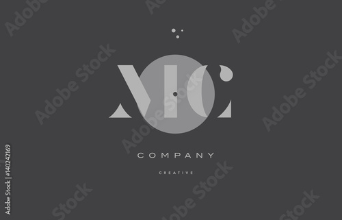 mc m c  grey modern alphabet company letter logo icon