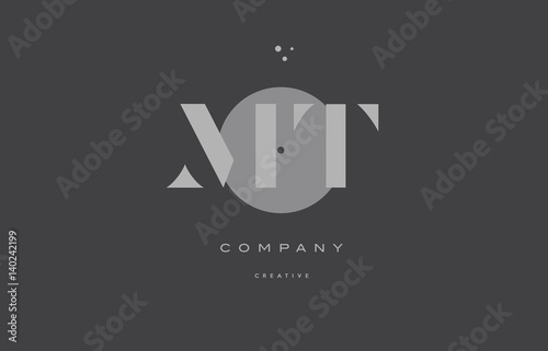 mt m t  grey modern alphabet company letter logo icon photo