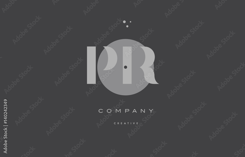 pr p r grey modern alphabet company letter logo icon pr p r grey modern alphabet company letter logo icon