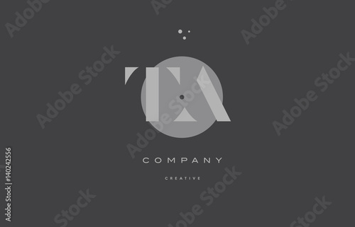 ta t a  grey modern alphabet company letter logo icon photo