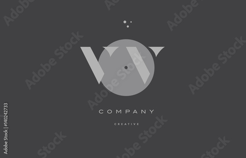 vv v grey modern alphabet company letter logo icon