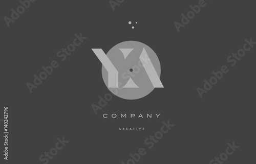 ya y a  grey modern alphabet company letter logo icon