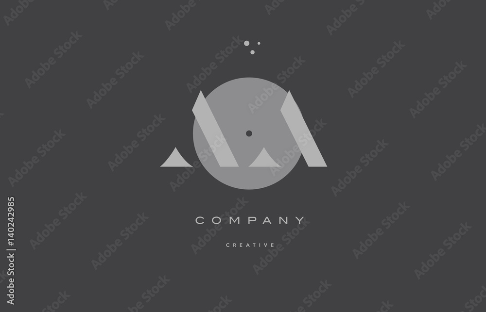 aa a grey modern alphabet company letter logo icon aa a grey modern alphabet company letter logo icon