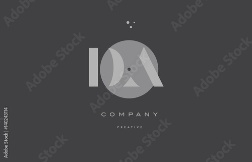 da d a  grey modern alphabet company letter logo icon
