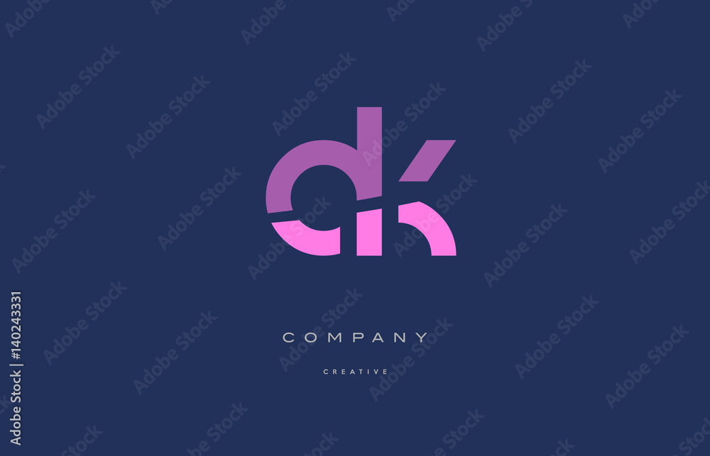 ak a k pink blue alphabet letter logo icon ak a k pink blue alphabet letter logo icon