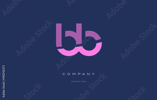 bb b b  pink blue alphabet letter logo icon photo