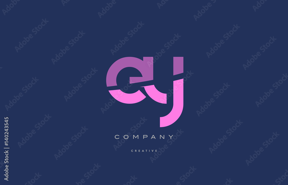 Fototapeta premium ey e y pink blue alphabet letter logo icon