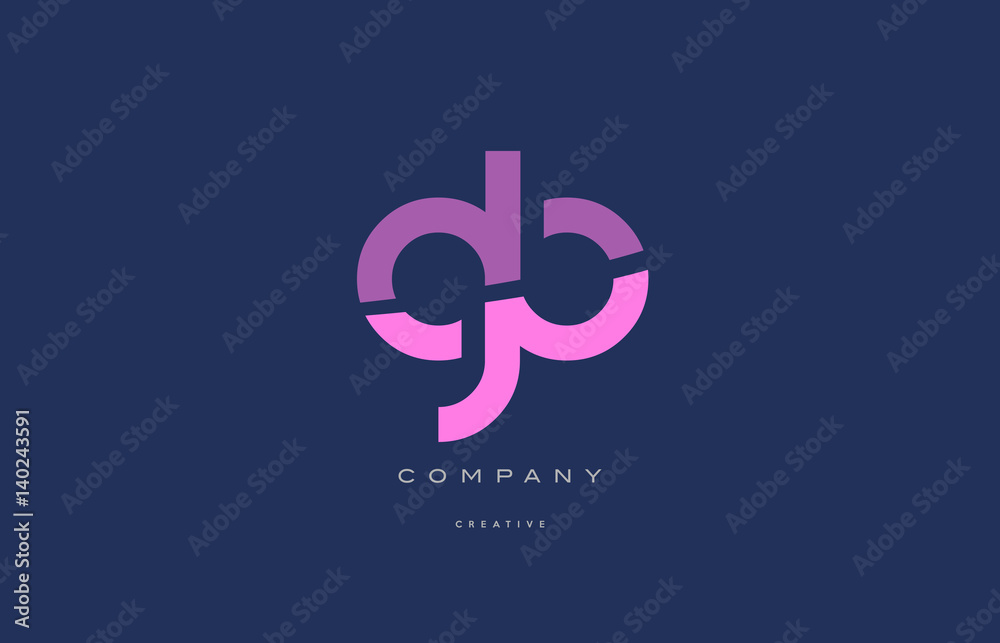 gb g b  pink blue alphabet letter logo icon - obrazy, fototapety, plakaty 