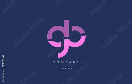 gb g b  pink blue alphabet letter logo icon