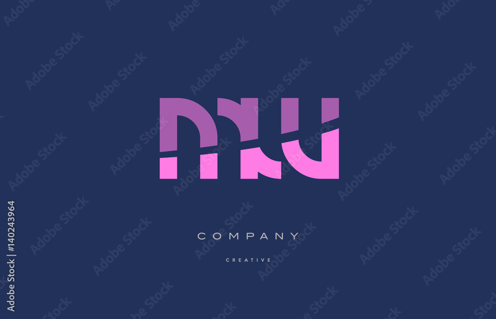 mw m w pink blue alphabet letter logo icon mw m w pink blue alphabet letter logo icon