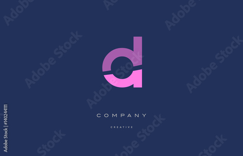 ol o l  pink blue alphabet letter logo icon
