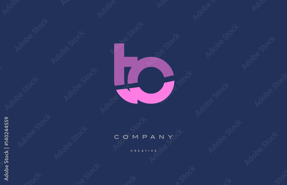to t o pink blue alphabet letter logo icon to t o pink blue alphabet letter logo icon