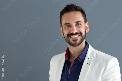 Portrait of smiling male model photo