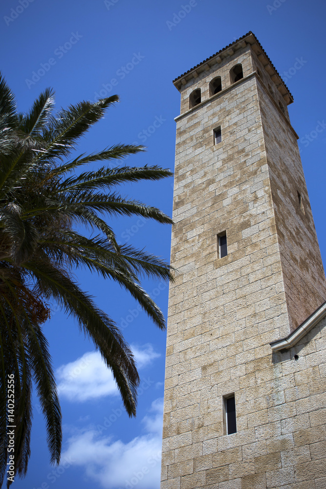 Old church tower in Kastel Sucurac, Croatia