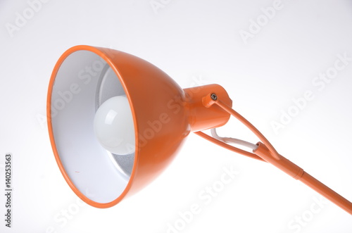 Table lamp, white table lamp, red, black, reading lamp with lampshade, golden incandescent lamp, vintage, orange, wooden, metal table lamp, orange lamp, lamp