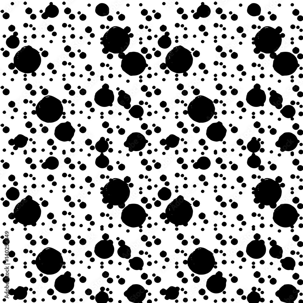 Simple round geometric shapes randomly scattered
