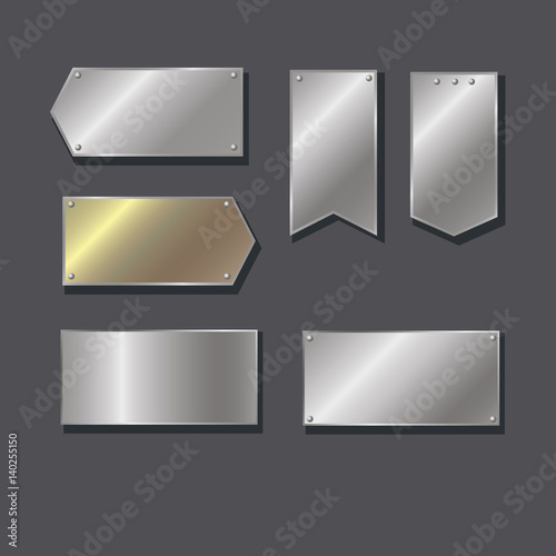 Arrow, nameplate, gradient. Collection of vector design elements.