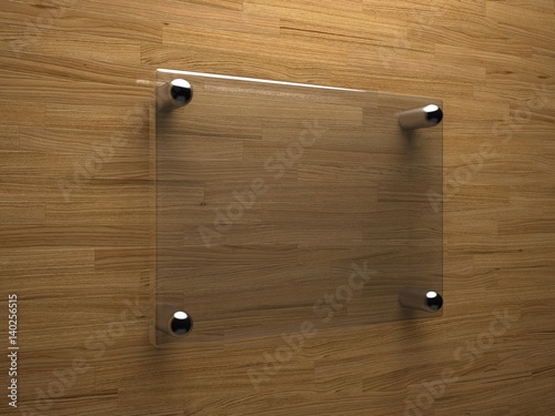 Glass plate mockup - blank