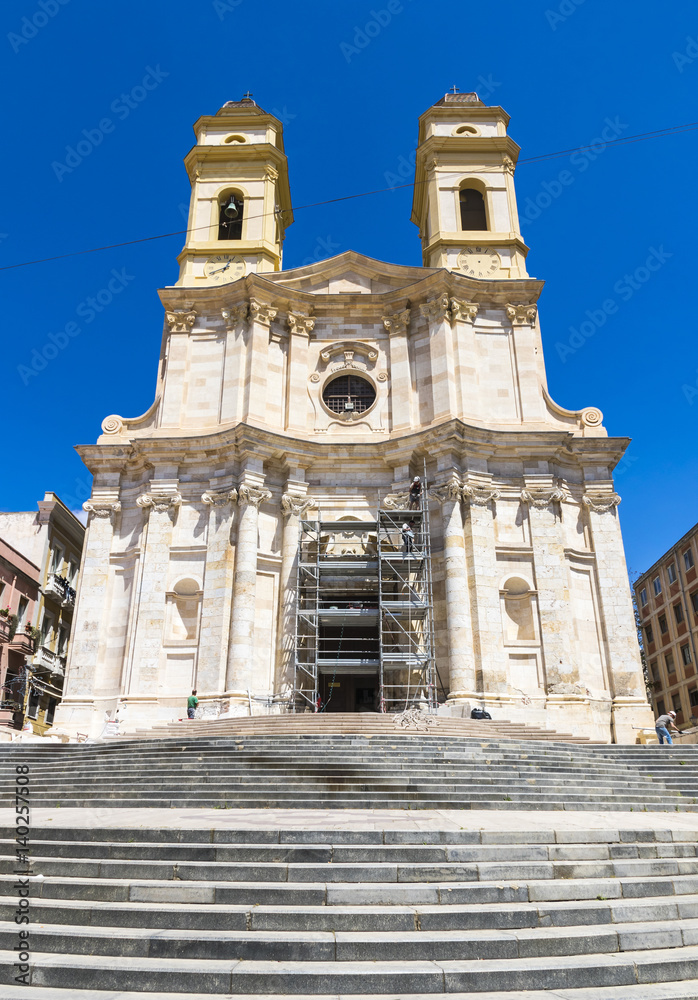 St Anne's Church Cagliari, Sardinia island, Italy